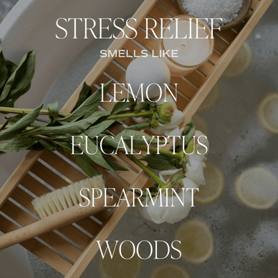 Stress Relief Soy Candle - Clear Jar - 9 oz - Sweet Water Decor - Candles