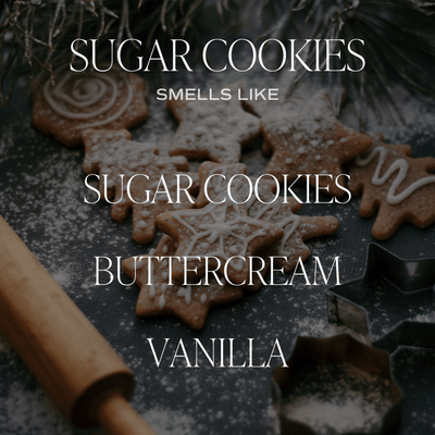Sugar Cookies Fluted Soy Candle - Ribbed Glass Jar - 12 oz - Sweet Water Decor - Candles