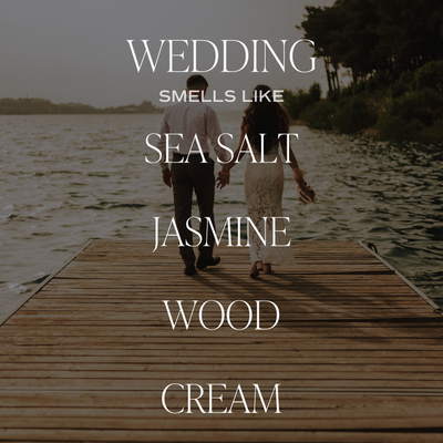 Wedding Soy Candle - White Text Label - 9 oz