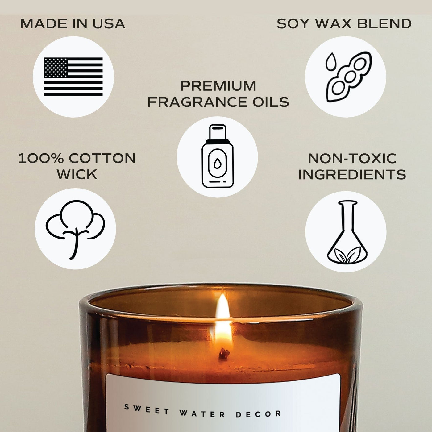 Relaxation Soy Candle - Amber Jar - 11 oz