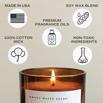 Flannel Soy Candle - Amber Jar - 11 oz
