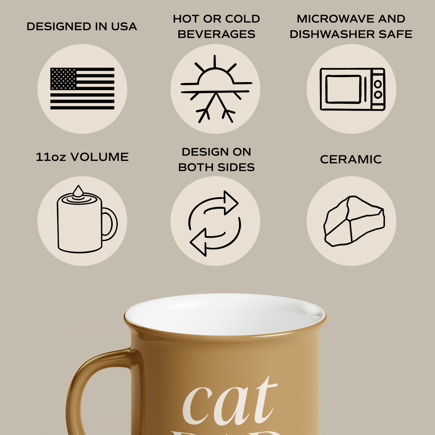 Cat Dad 11oz. Campfire Coffee Mug