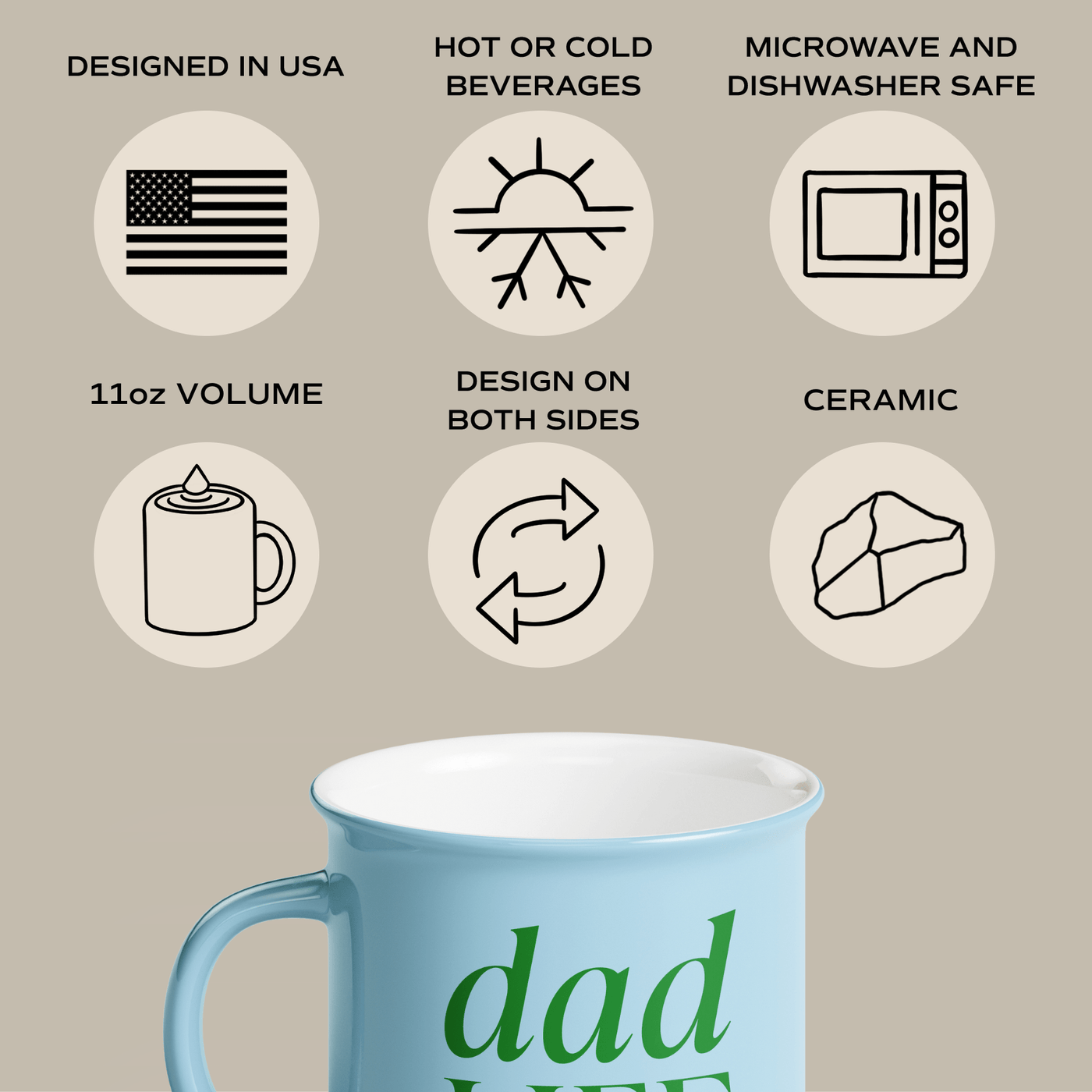 Dad Life 11oz. Campfire Coffee Mug - Sweet Water Decor - Coffee Mugs