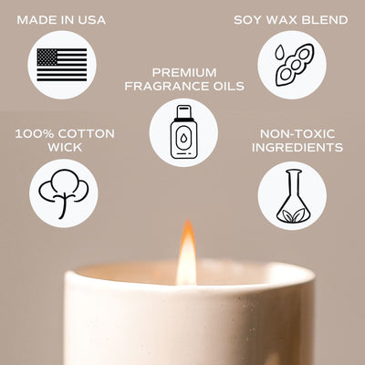 Spa Day Soy Candle - Cream Stoneware Jar - 12 oz