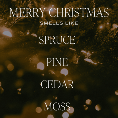 Merry Christmas Soy Candle | 9oz. Clear Jar (Christmas Tree) - Sweet Water Decor - Candles