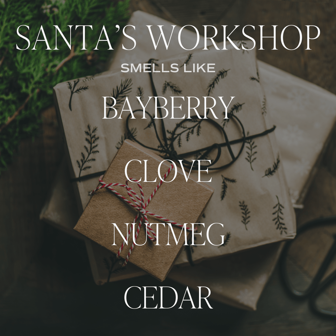 Santa's Workshop Soy Candle - Green Matte Jar - 15 oz (Merry and Bright) - Sweet Water Decor - Candles
