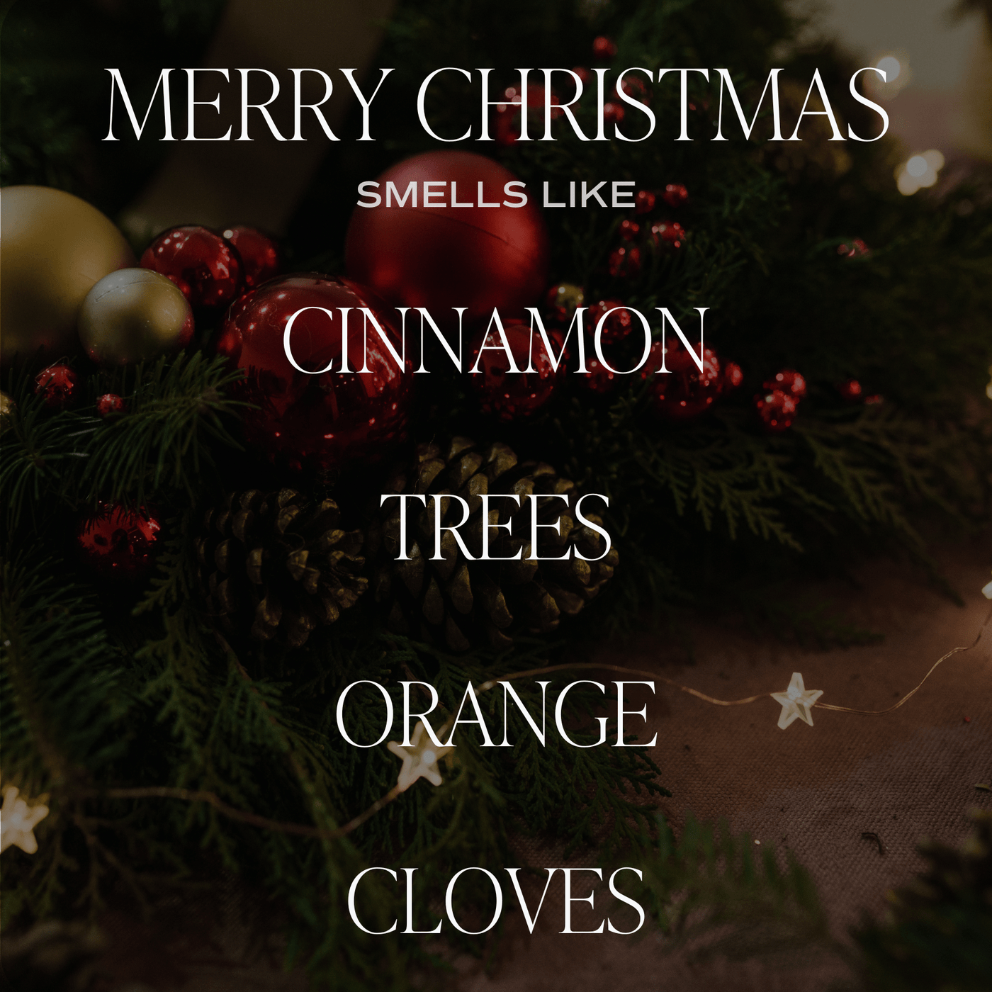 Merry Christmas Soy Candle - 9 oz Clear Jar (Christmas) - Sweet Water Decor - Candles