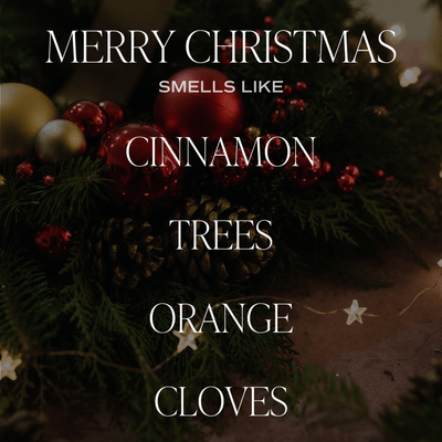 Merry Christmas Soy Candle - 9 oz Clear Jar (Christmas) - Sweet Water Decor - Candles