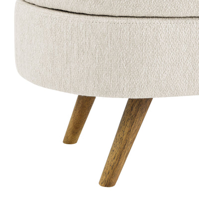 Walker Edison | Ottoman Oval Storage Bench - Sweet Water Decor - Ottoman