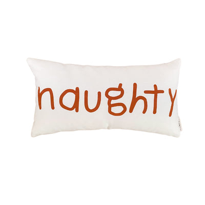 Naughty/Nice Lumbar Pillow Cover