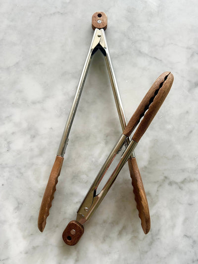 Acacia Wood Tongs, Set of 2 - Sweet Water Decor - tongs