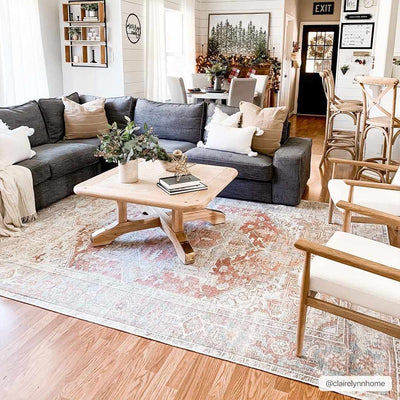 Rust Maayon Washable Rug - Sweet Water Decor - Rugs