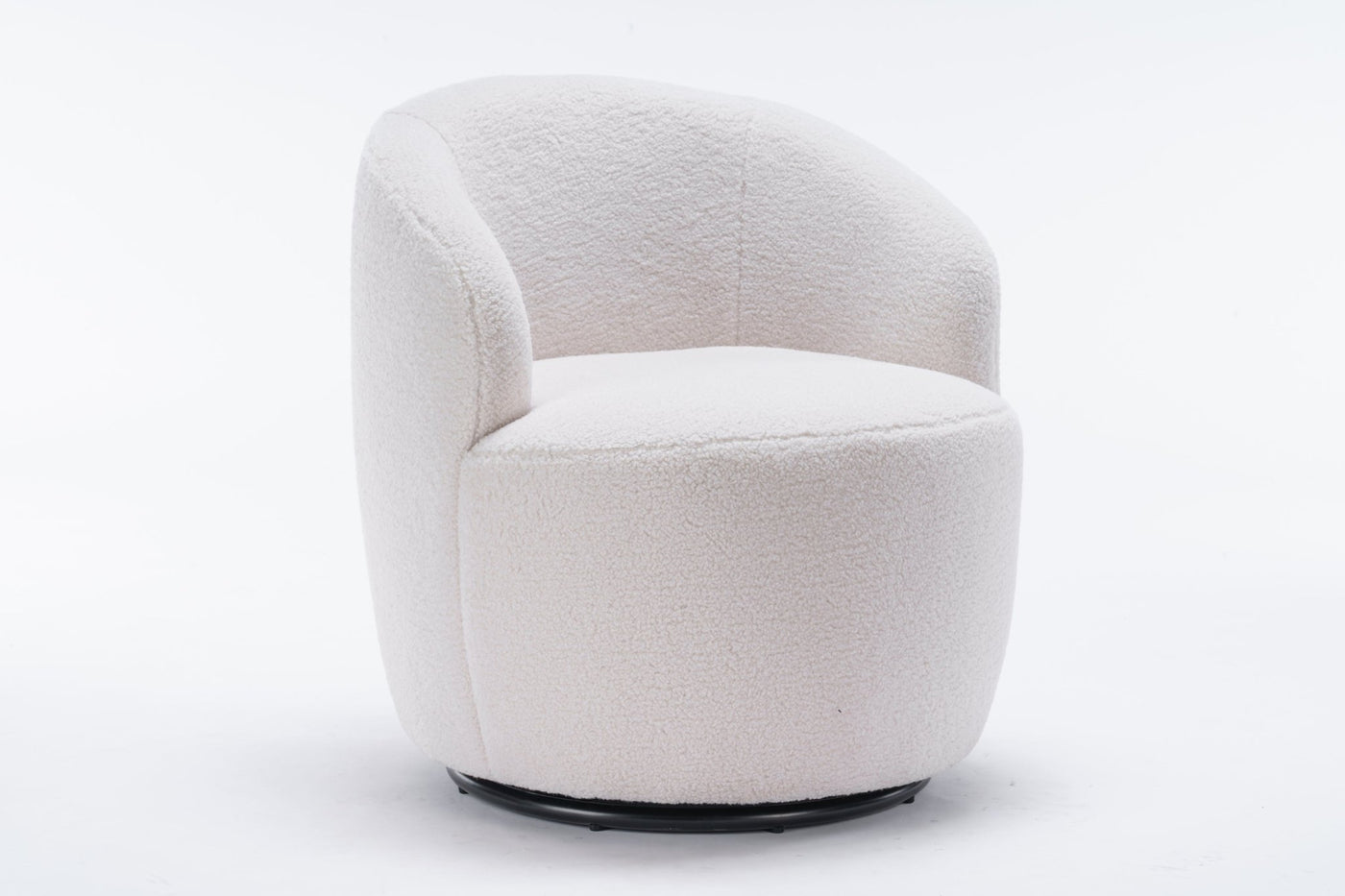 Walker Edison | Teddy Swivel Barrel Accent Armchair Chair - Sweet Water Decor - Living Room