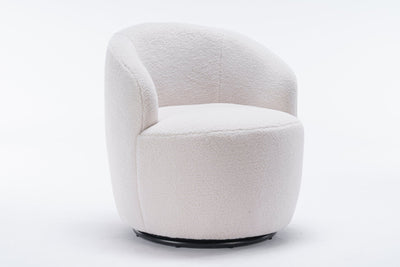 Walker Edison | Teddy Swivel Barrel Accent Armchair Chair - Sweet Water Decor - Living Room