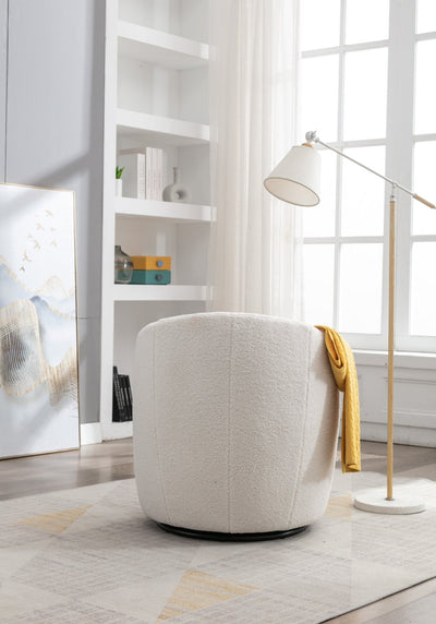 Walker Edison | Teddy Swivel Barrel Accent Armchair Chair - Sweet Water Decor - Living Room