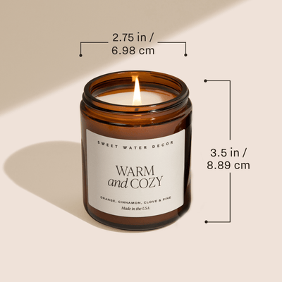 Gingerbread and Spice Soy Candle - Amber Jar - 9 oz - Sweet Water Decor - Candles