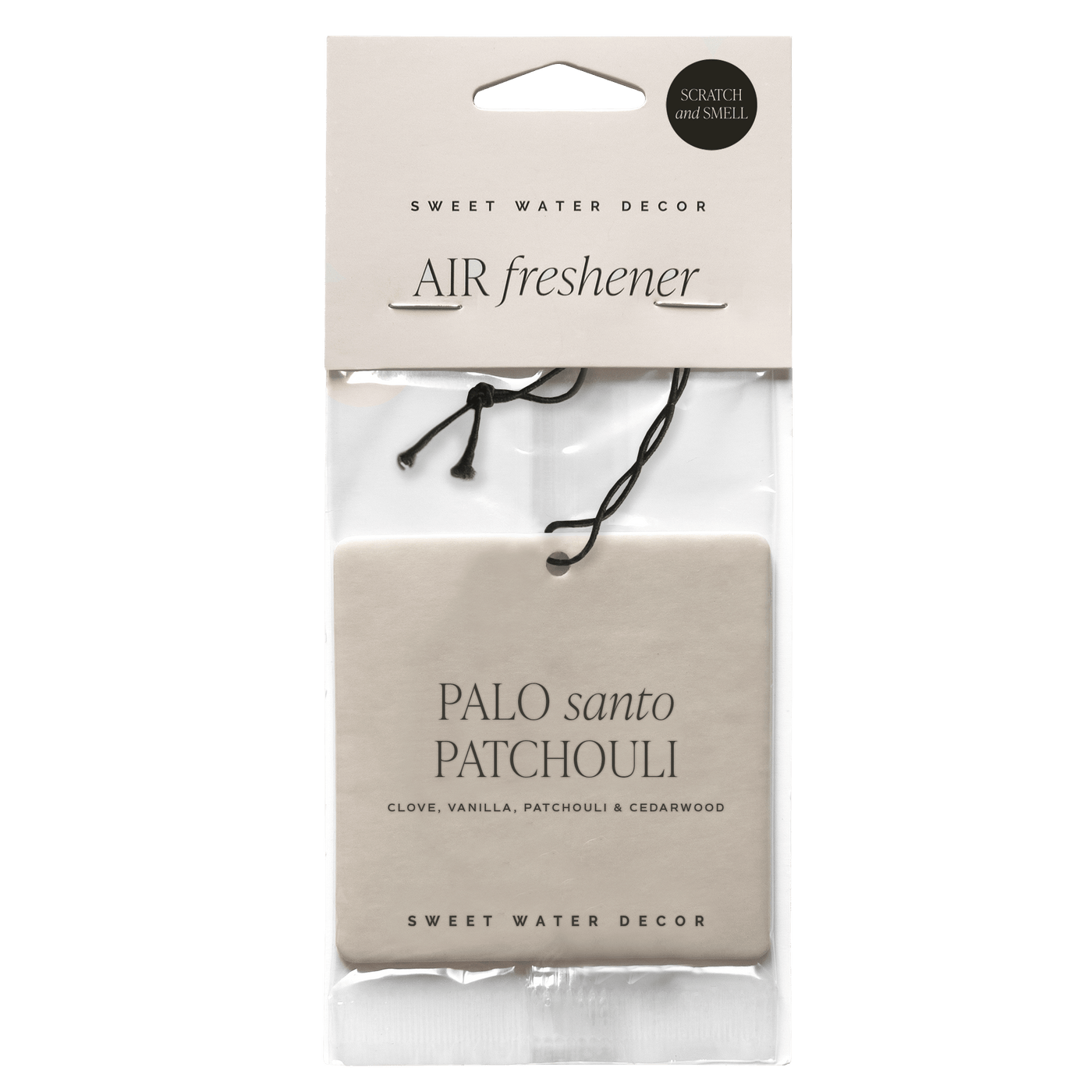 Palo Santo Patchouli Hanging Air Freshener - Sweet Water Decor - Air Freshener