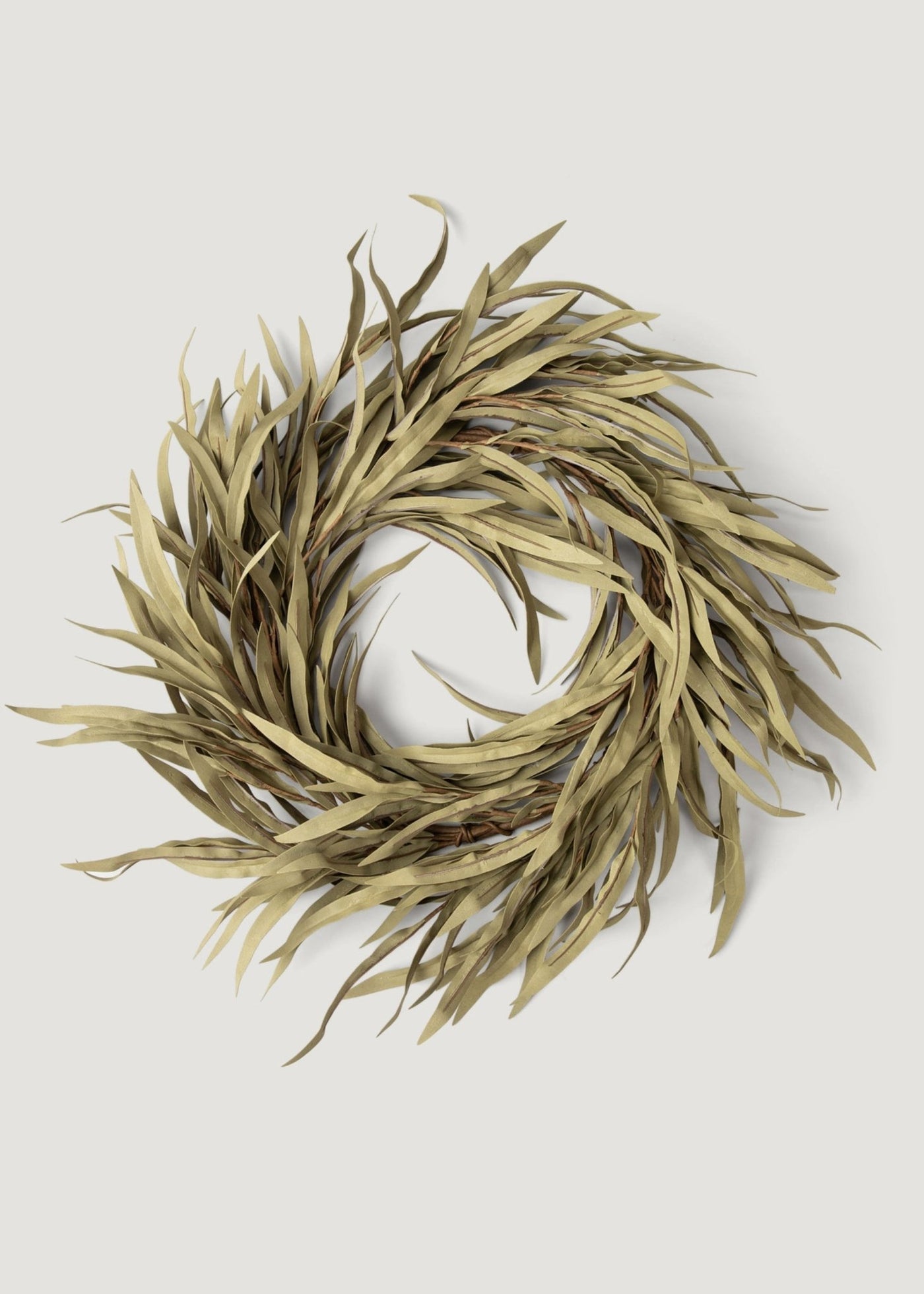 Artificial Willow Leaf Greenery Wreath - 17.5" - Sweet Water Decor - wreath