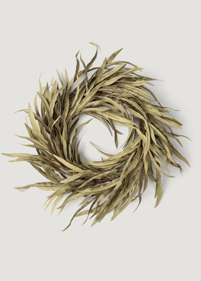 Artificial Willow Leaf Greenery Wreath - 17.5" - Sweet Water Decor - wreath