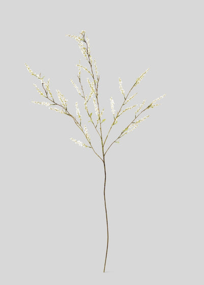 Artificial Spirea Wildflower Branch in White - 39.5" - Sweet Water Decor - faux flower