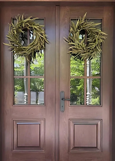Artificial Willow Leaf Greenery Wreath - 17.5" - Sweet Water Decor - wreath