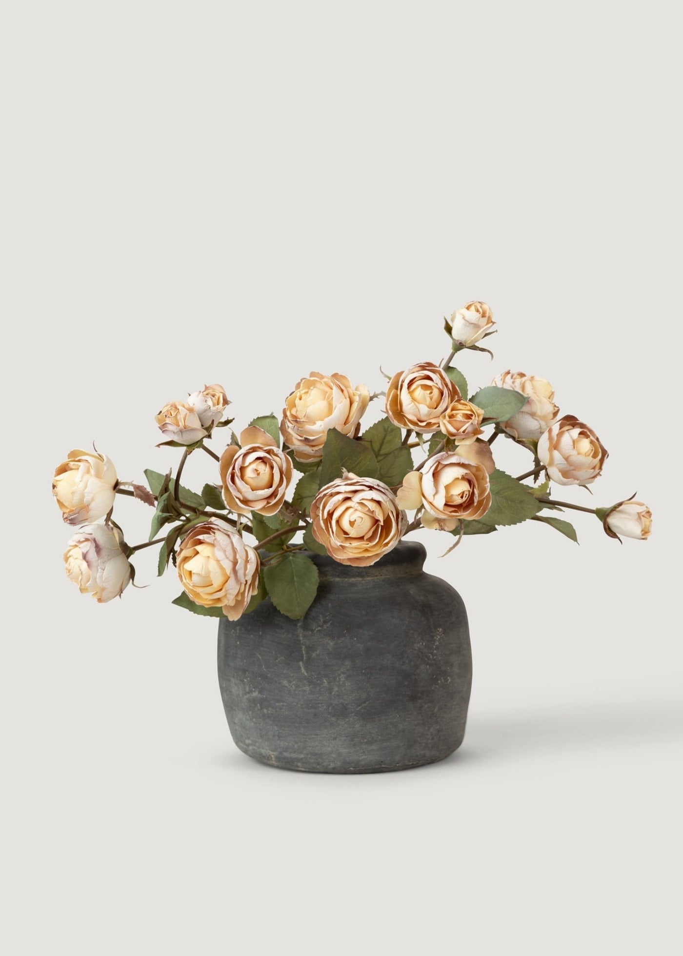 Dried Look Fake Roses in Beige - 21" - Sweet Water Decor - faux flower