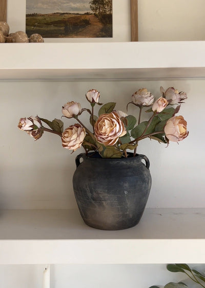 Dried Look Fake Roses in Beige - 21" - Sweet Water Decor - faux flower