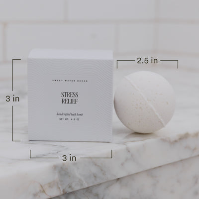 White Tea and Jasmine 4.6 oz Bath Bomb - Sweet Water Decor - Bath Bomb
