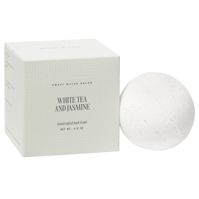 White Tea and Jasmine 4.6 oz Bath Bomb - Sweet Water Decor - Bath Bomb