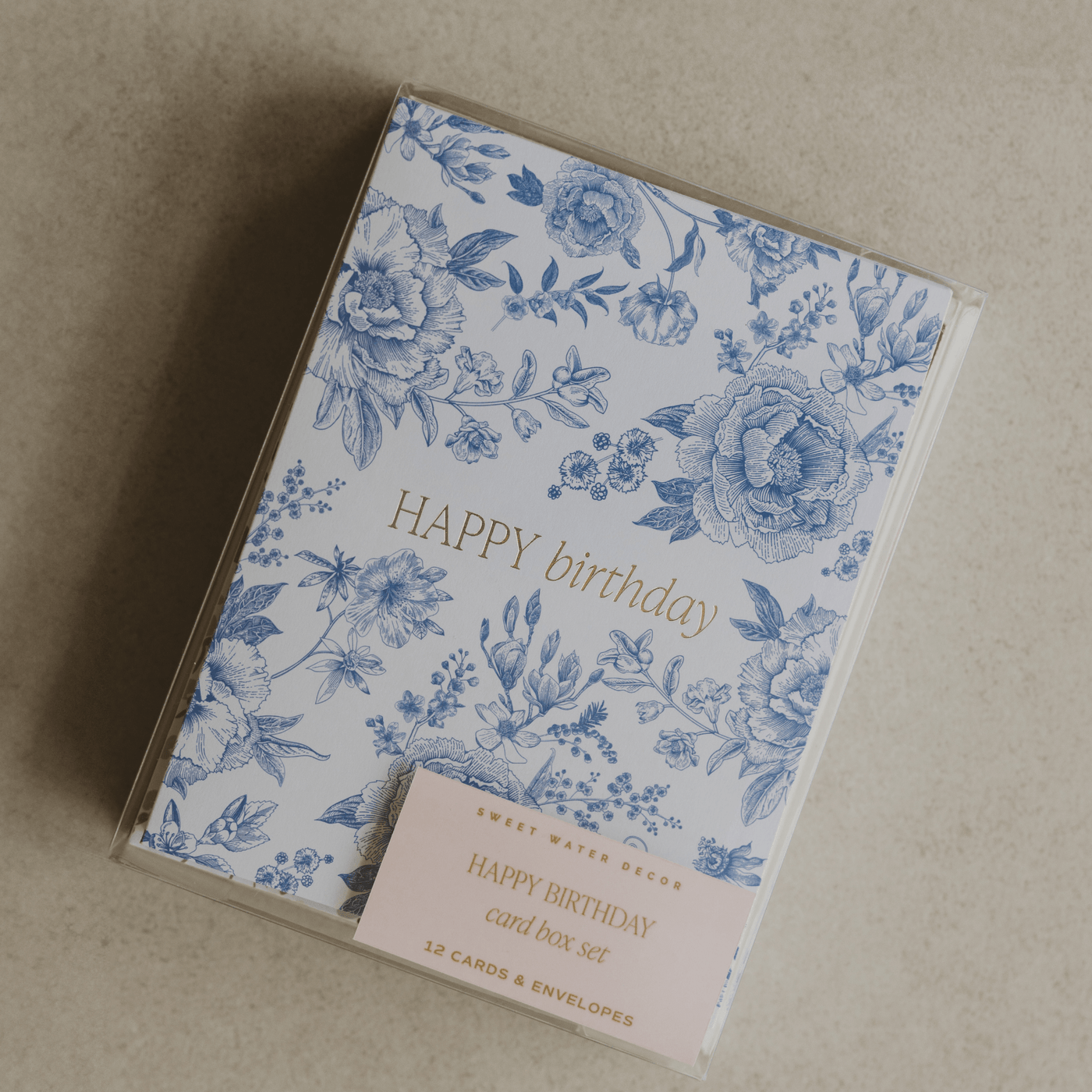 Assorted Happy Birthday Boxed Card Set - Pack of 12 - Sweet Water Decor - GREETING CARDS