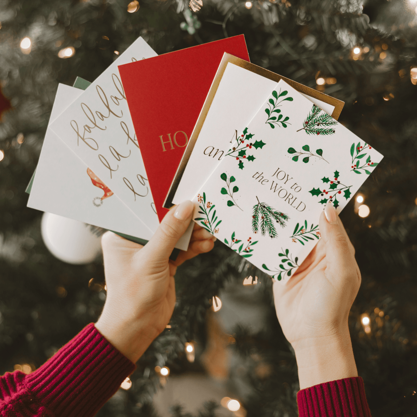 Assorted Holiday Card Set - Pack of 12 - Sweet Water Decor - GREETING CARDS