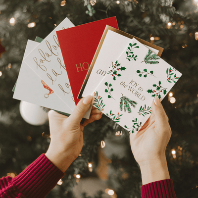 Assorted Holiday Card Set - Pack of 12 - Sweet Water Decor - GREETING CARDS