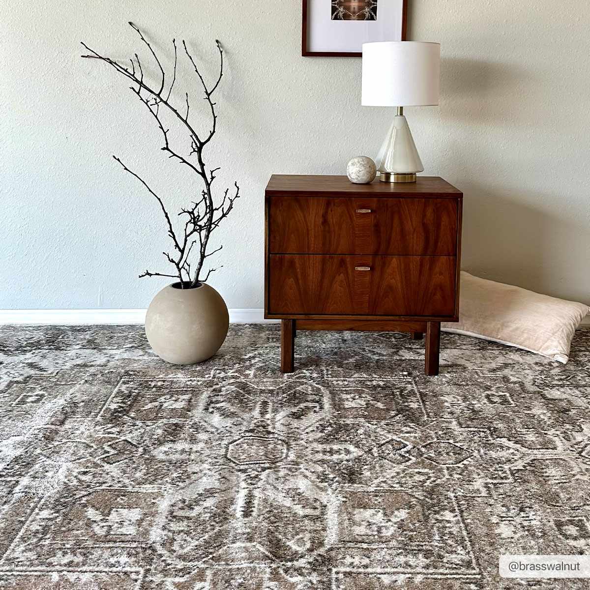 Hera Brown&Cream Washable Area Rug - Sweet Water Decor - Rugs