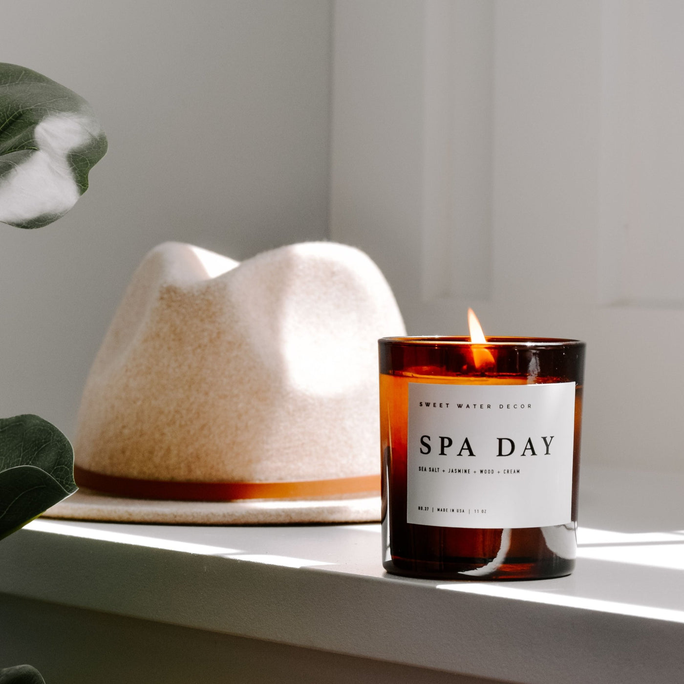 Spa Day Soy Candle - Amber Jar - 11 oz - Sweet Water Decor - Candles