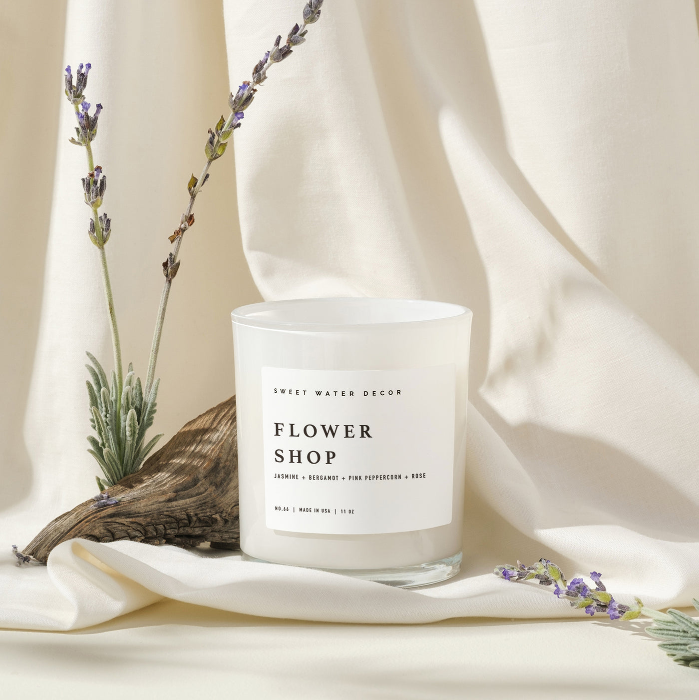 Flower Shop Soy Candle - White Jar - 11 oz