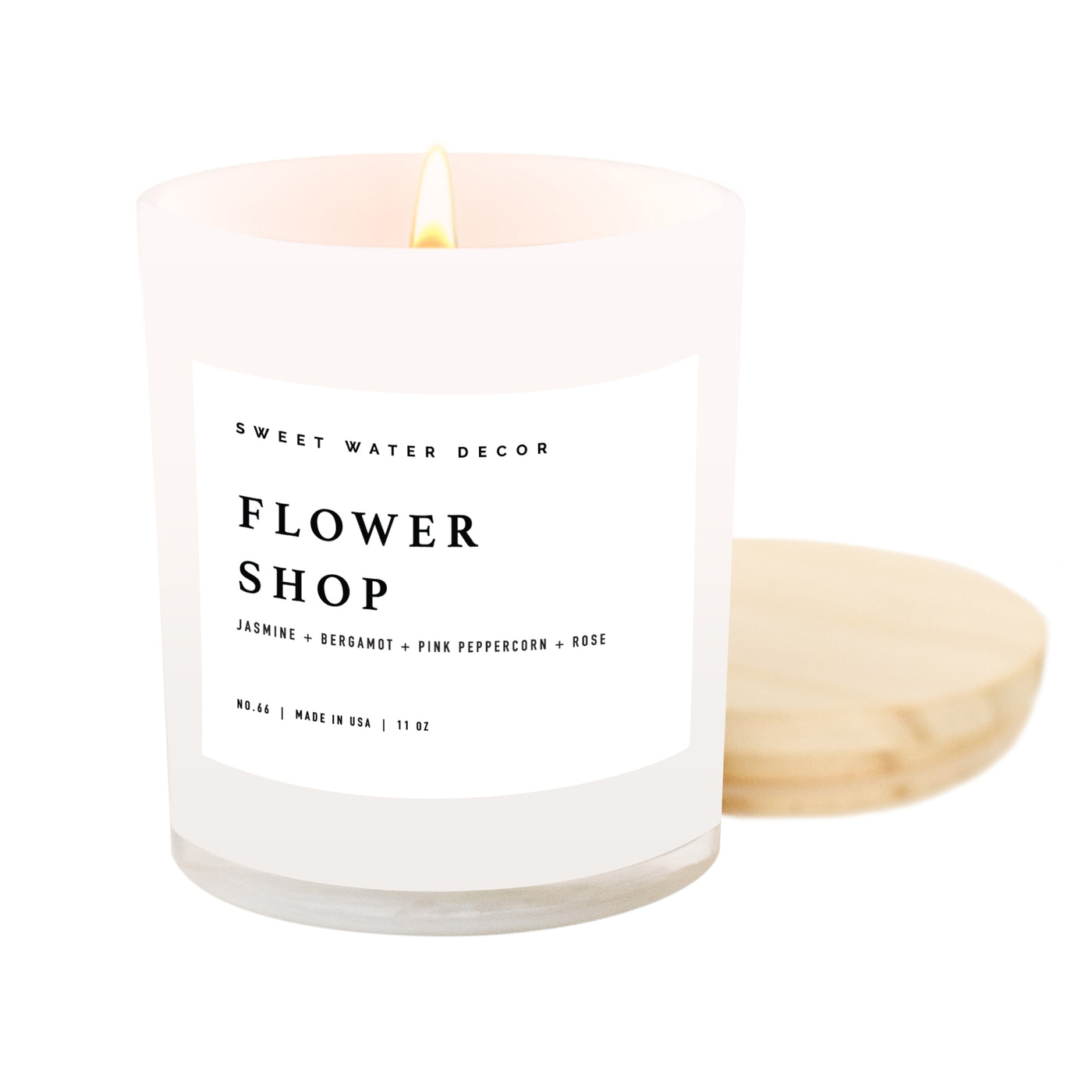 Flower Shop Soy Candle - White Jar - 11 oz