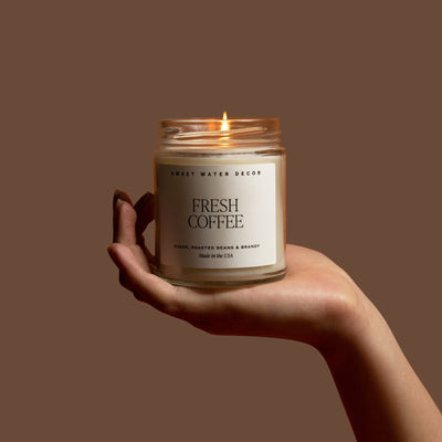 Imperfect Fresh Coffee Soy Candle - Clear Jar - 9 oz - Sweet Water Decor - Candles