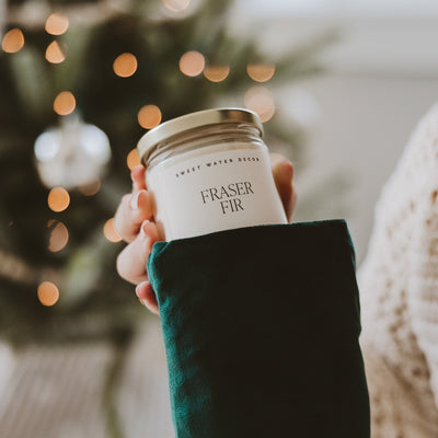 Fraser Fir Soy Candle - Clear Jar - 9 oz - Sweet Water Decor - Candles