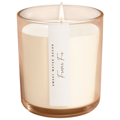 Fraser Fir Soy Candle - Tinted Glass Jar - 12 oz - Sweet Water Decor - Candles