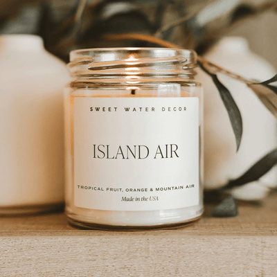 Island Air Soy Candle - Clear Jar - 9 oz - Sweet Water Decor - Candles
