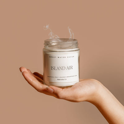 Island Air Soy Candle - Clear Jar - 9 oz - Sweet Water Decor - Candles