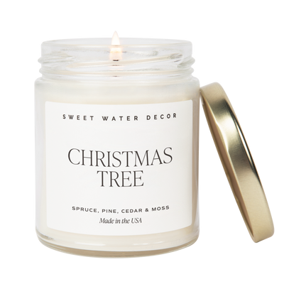 Christmas Tree Soy Candle - Clear Jar - 9 oz