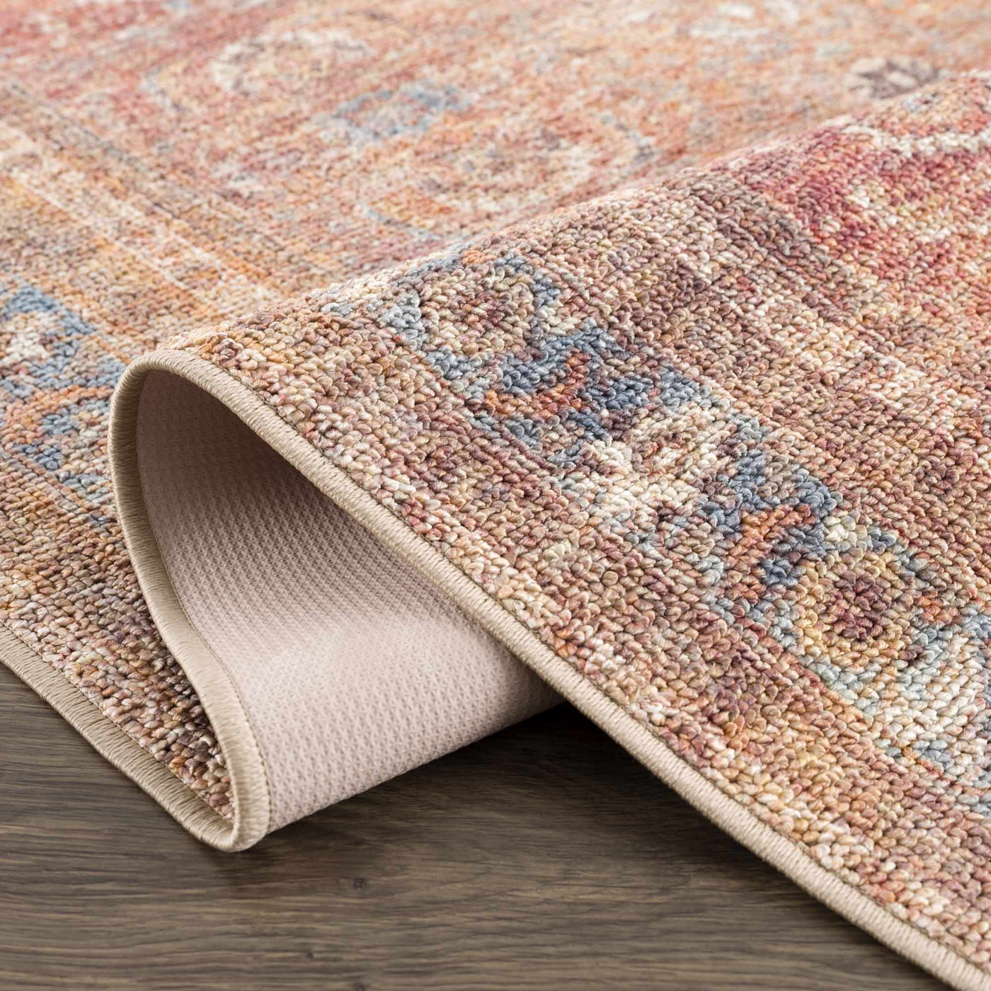 Anshu Peach Washable Area Rug - Sweet Water Decor - Rugs