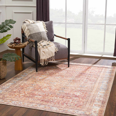Anshu Peach Washable Area Rug - Sweet Water Decor - Rugs