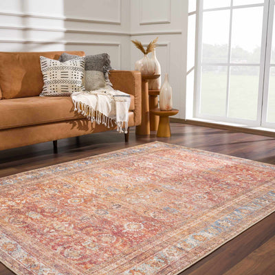 Anshu Peach Washable Area Rug - Sweet Water Decor - Rugs