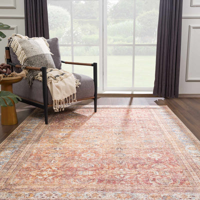 Anshu Peach Washable Area Rug - Sweet Water Decor - Rugs