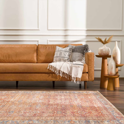 Anshu Peach Washable Area Rug - Sweet Water Decor - Rugs