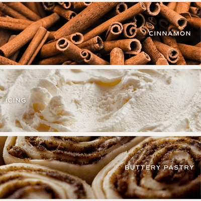 Cinnamon Rolls Soy Candle - Tinted Glass Jar - 12 oz - Sweet Water Decor - Candles