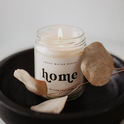 Home Soy Candle - Clear Jar - 9 oz