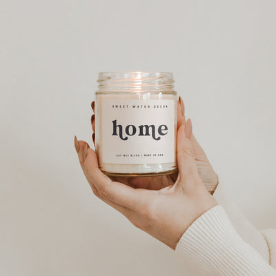 Home Soy Candle - Clear Jar - 9 oz